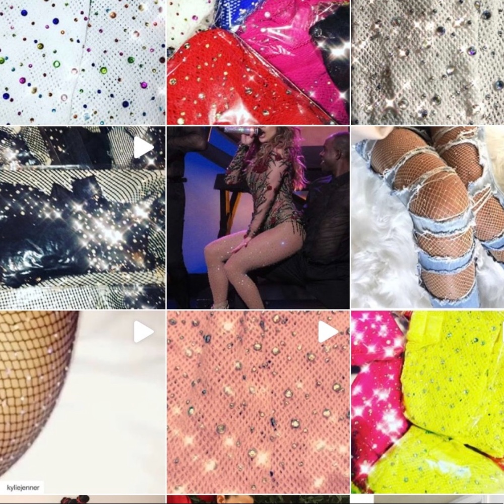 Rhinestone Fishnet Stockings